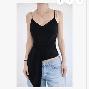 Express Elegant Black Asymmetrical Cami Top